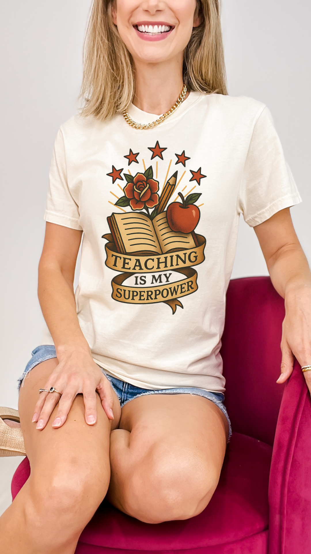 Teaching Is My Super Power Graphic Tee