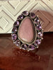Blush &amp; Amethyst Teardrop Statement Ring