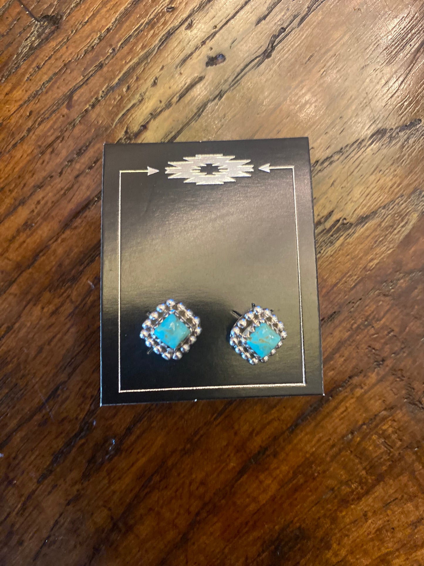 Hada Collection Sterling Silver Kingman Turquoise Earrings