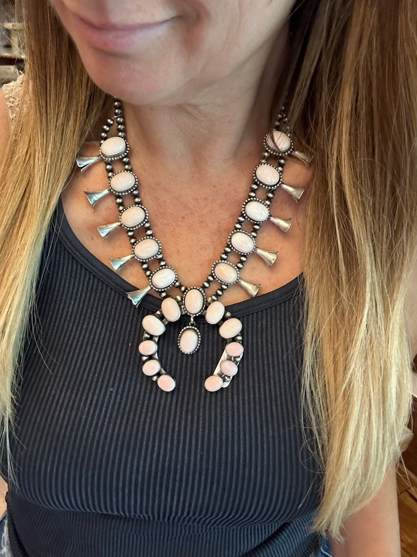 Dave Skeets Pink Conch Necklace Set