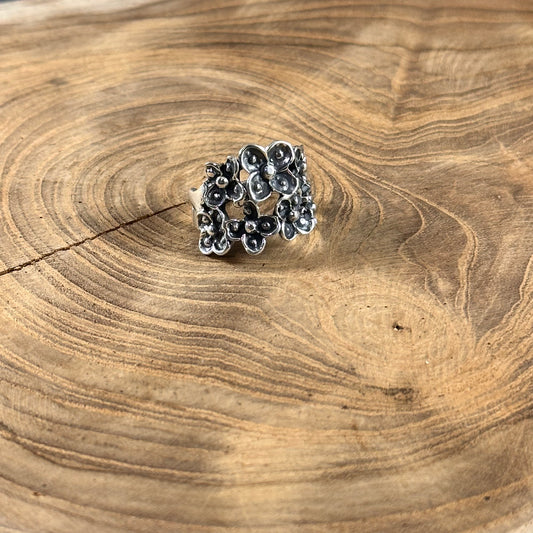 Double Layer Floral Ring