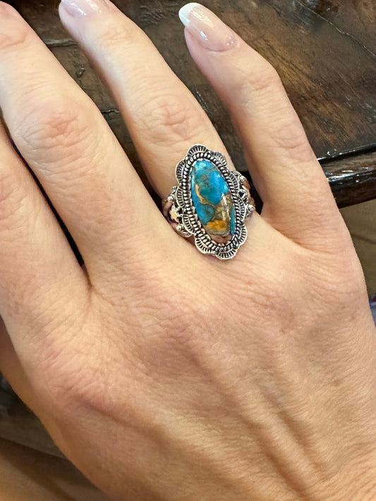 Spiny Turquoise Ring