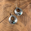 Stamped Sterling and Turquoise Earrings