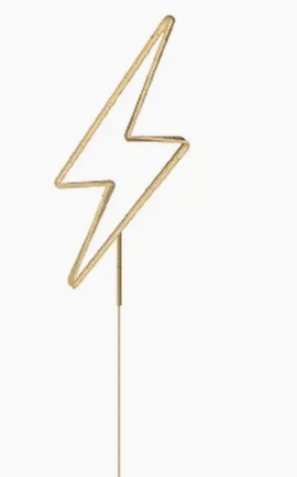 Gold Party Sparkler Lightening Bolt