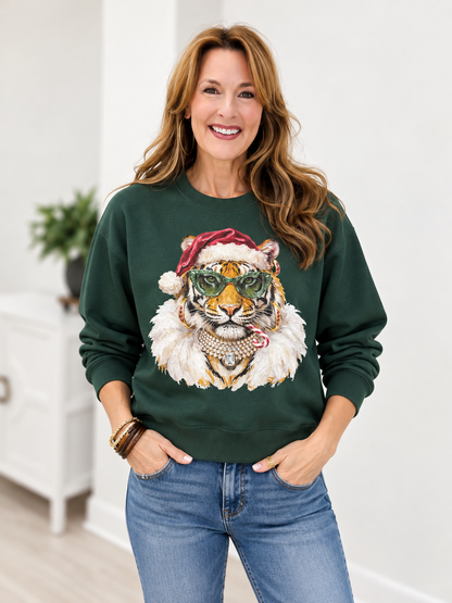 Wild About Christmas Tiger Graphic