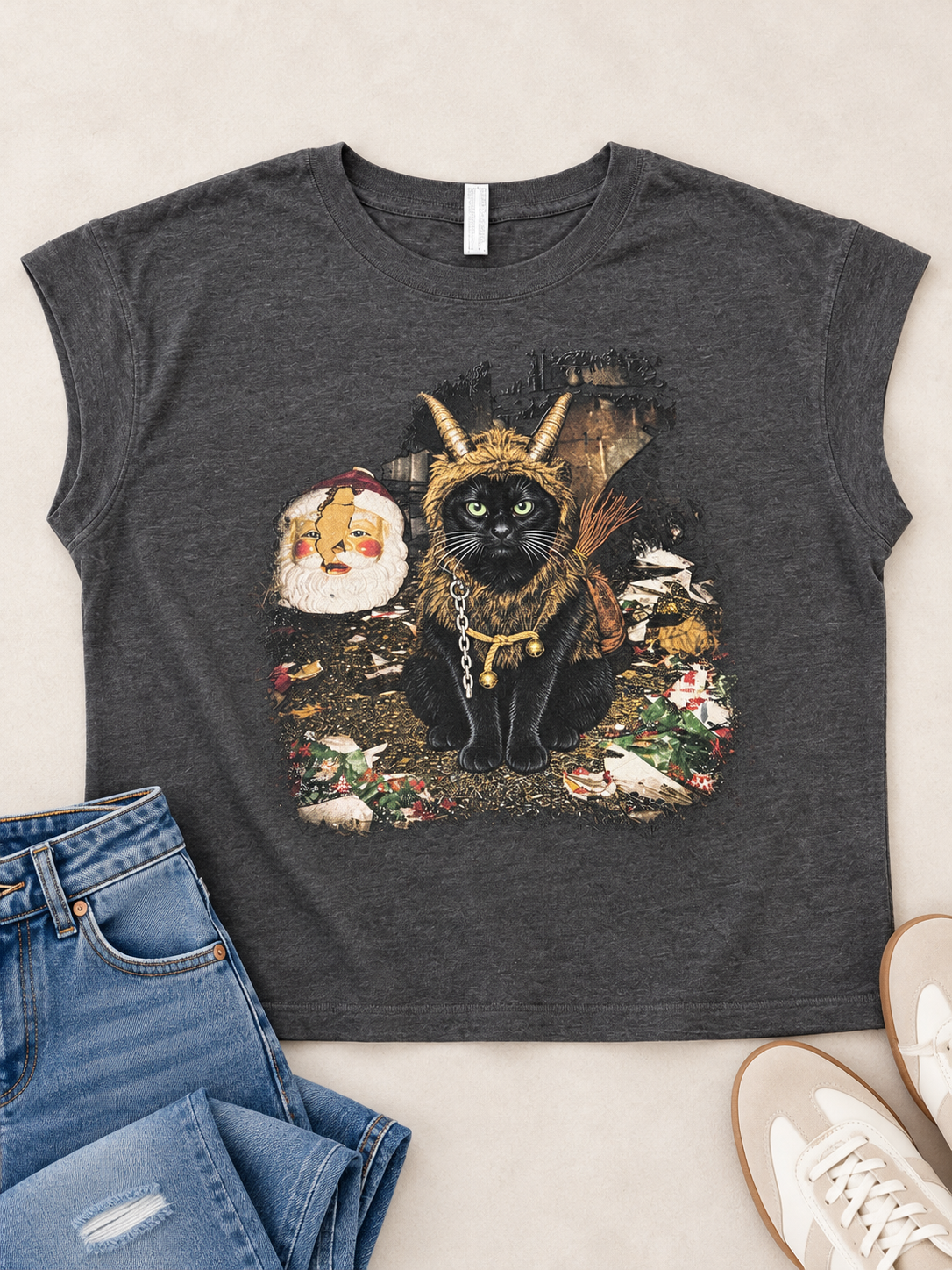 Christmas Mischief Krampus Cat Graphic