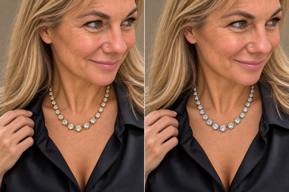 Diamond Necklace with Clear Crystle
