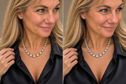 Diamond Necklace with Clear Crystle