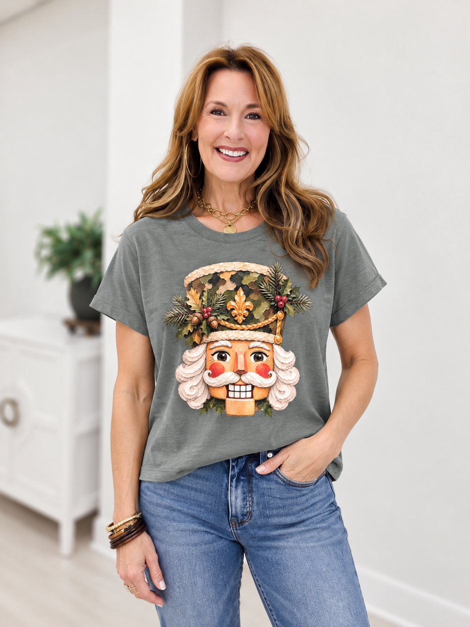 Woodlands Nutcracker Cap-Sleeve Tee