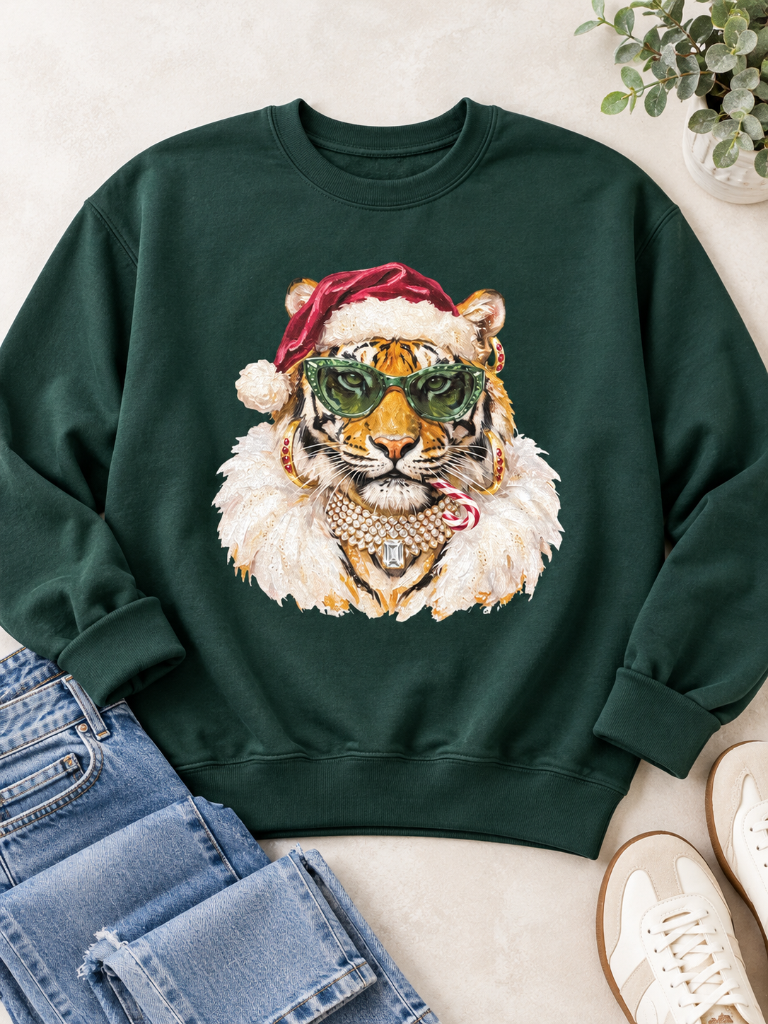 Wild About Christmas Tiger Graphic