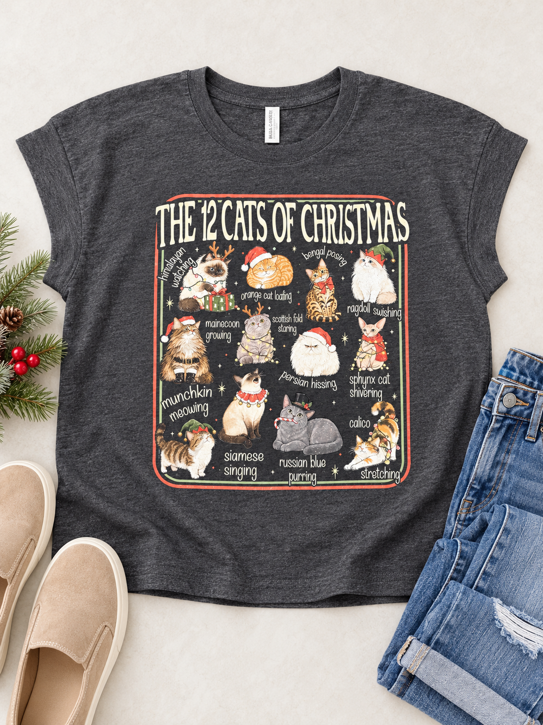 12 Cat's of Christmas Graphic