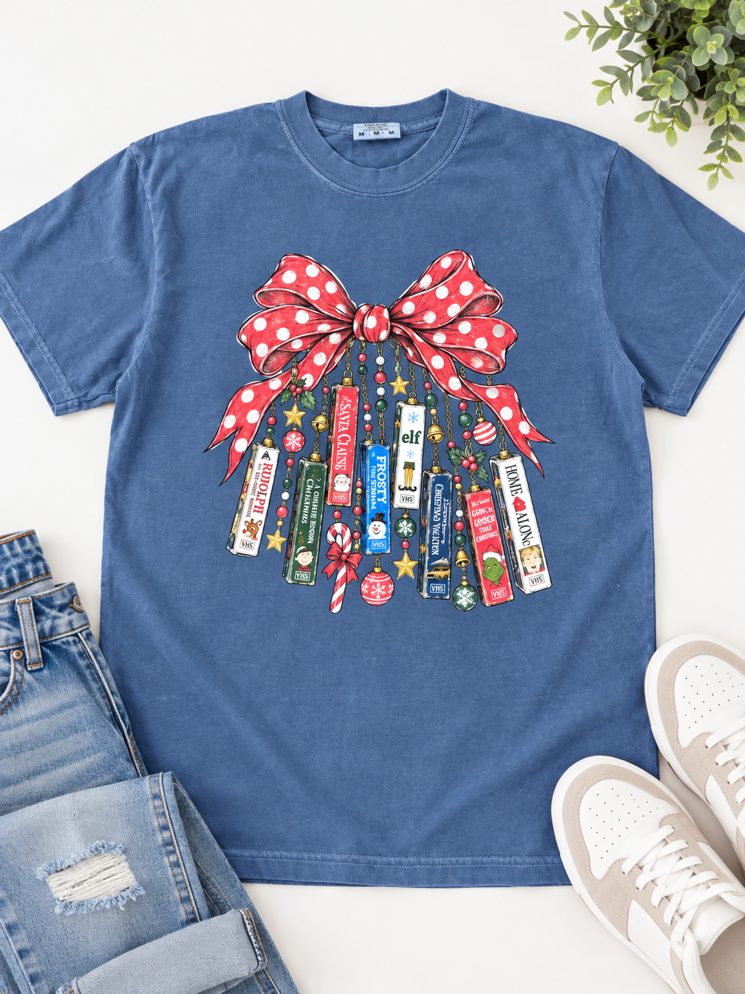 Christmas Movie Marathon Bow Graphic
