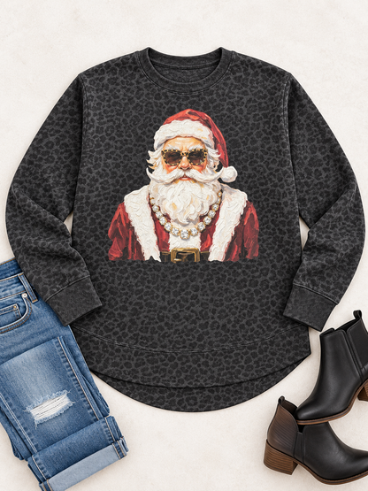 Leopard Painted Santa Graphic