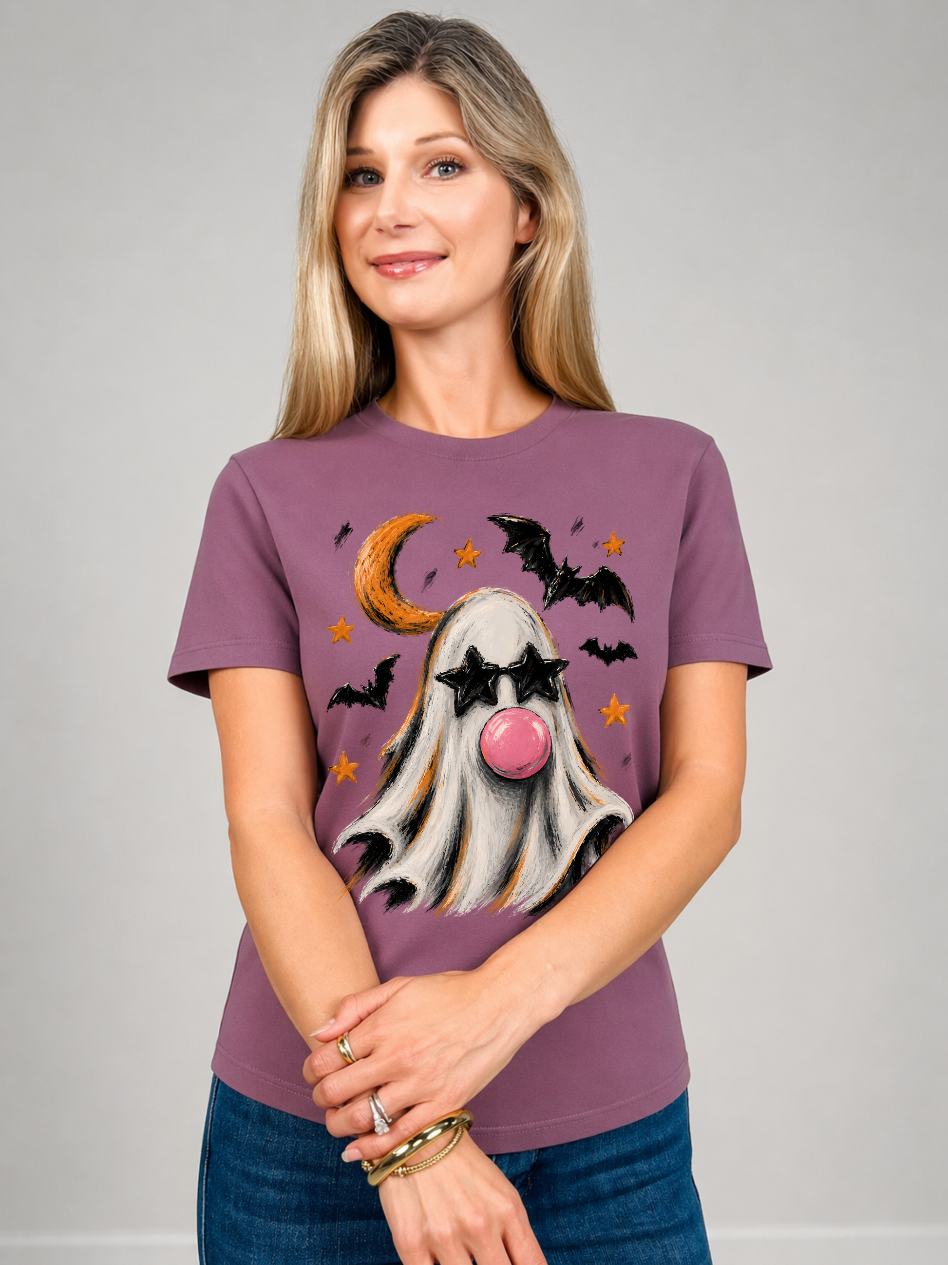 Paint Stroke Bubble Gum Ghost Graphic Tee