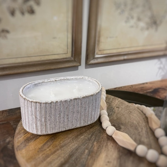 The Blaire Oval Ribbed Pottery