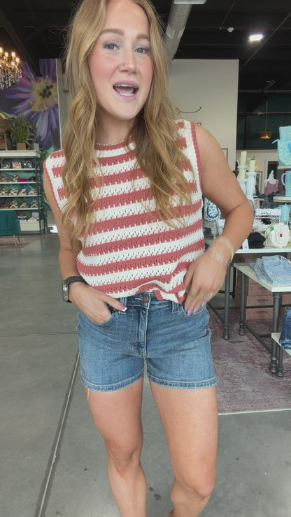 Judy Blue SHILOH Hi-Rise Slim Fit Denim Shorts