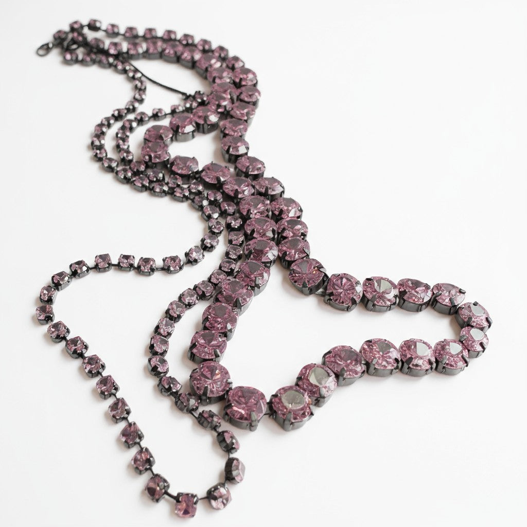 Emma Evelyn "Alice" CZ Pink Diamond  Adjustable Necklace