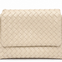 Camel Leather Woven Hand Bag