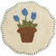 Mud Pie Felted Blue Floral Trivet