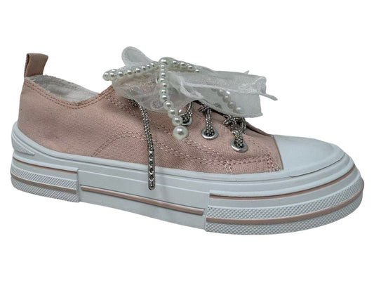 Very G Aman Pearls Sneakers in Light Pink