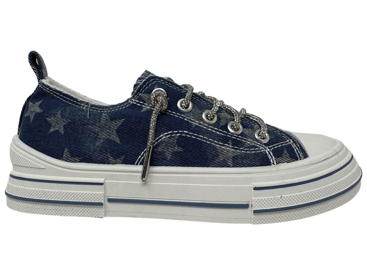 Very G Aman Sneakers in Navy Star Print