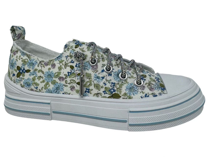 Very G Aman Sneakers in Light Blue Floral