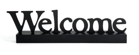 Roeda "Welcome" Magnetic Word w/ Wood Base