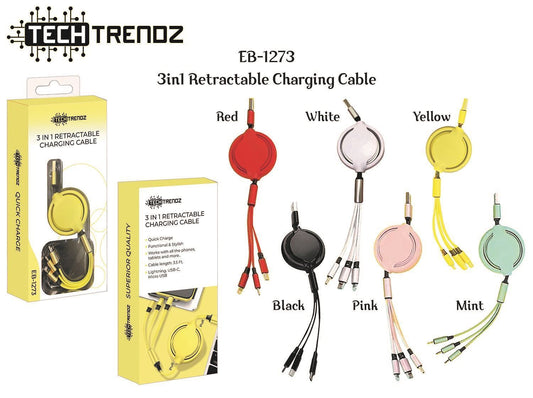 3 in 1 Retractable Charging Cable