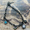 5 Charm Smile Gunmetal Necklace
