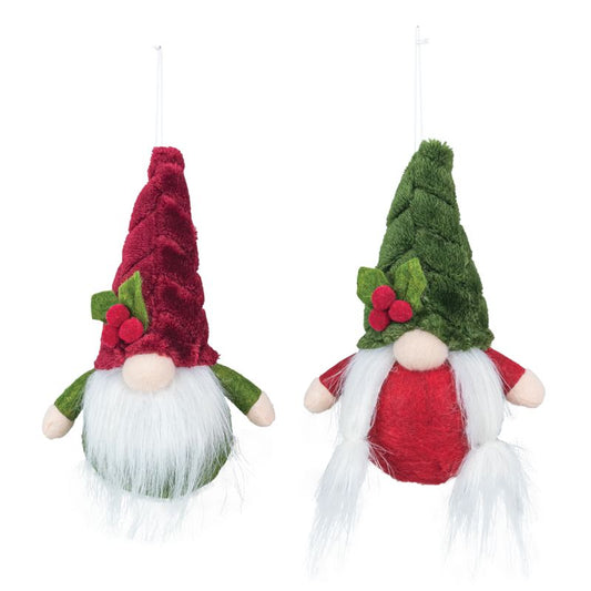 Crimson Gnome Jingle Bell Ornament Set