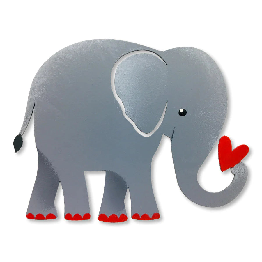 Elephant w/ Heart Magnet