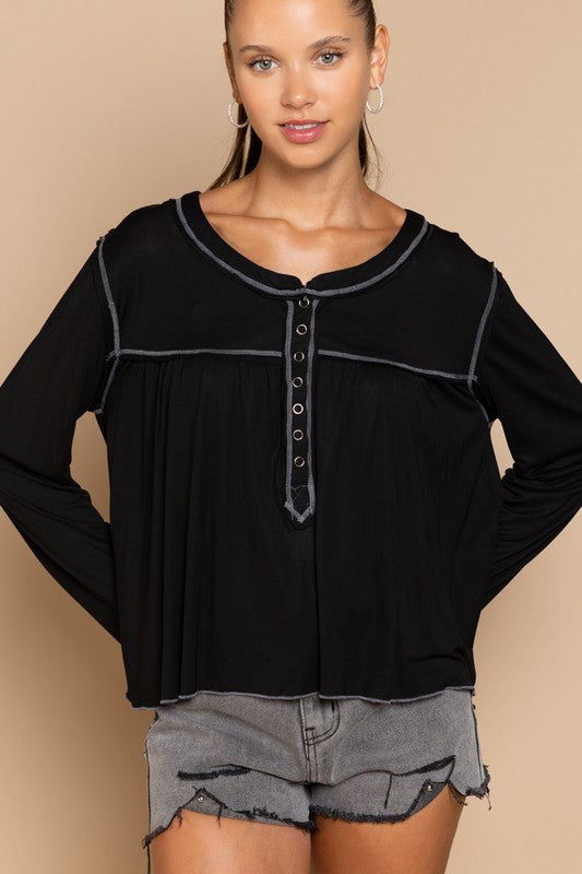 Long Sleeve Casual Knit Top
