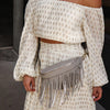 Suede Removeable Fringe Bum Bag