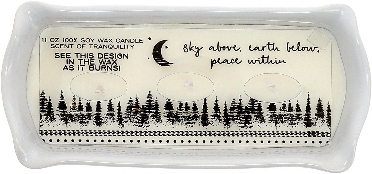 12 oz - 100% Soy Wax Reveal, Triple Wick Candle Scent: Tranquility