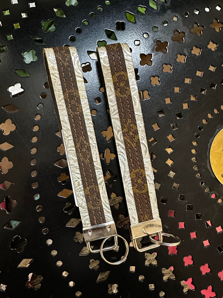 LV Silver Tulled Key Loop