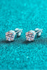 2 Carat Moissanite Rhodium-Plated Stud Earrings