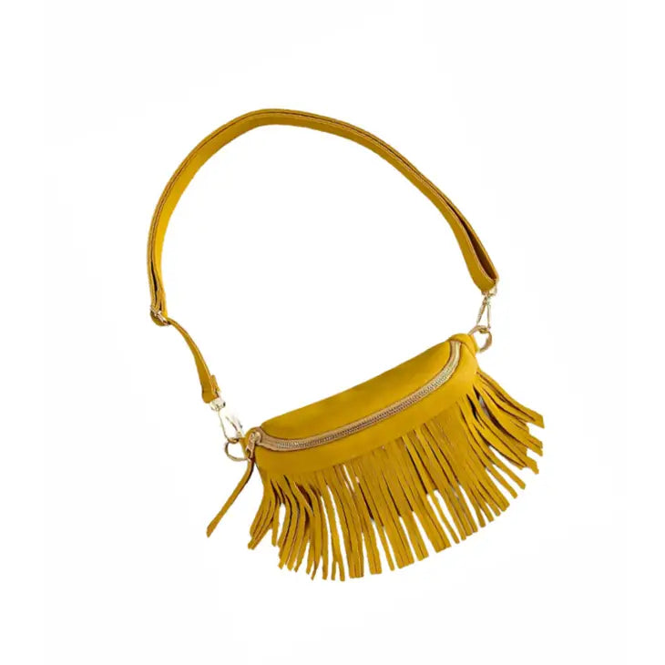 Suede Removeable Fringe Bum Bag