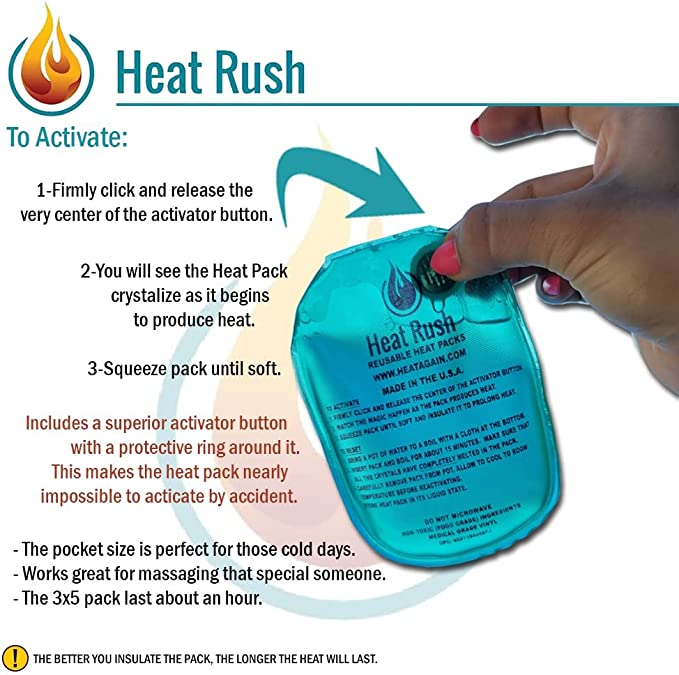 Heat Rush - Instant Reusable and Portable Heat Packs