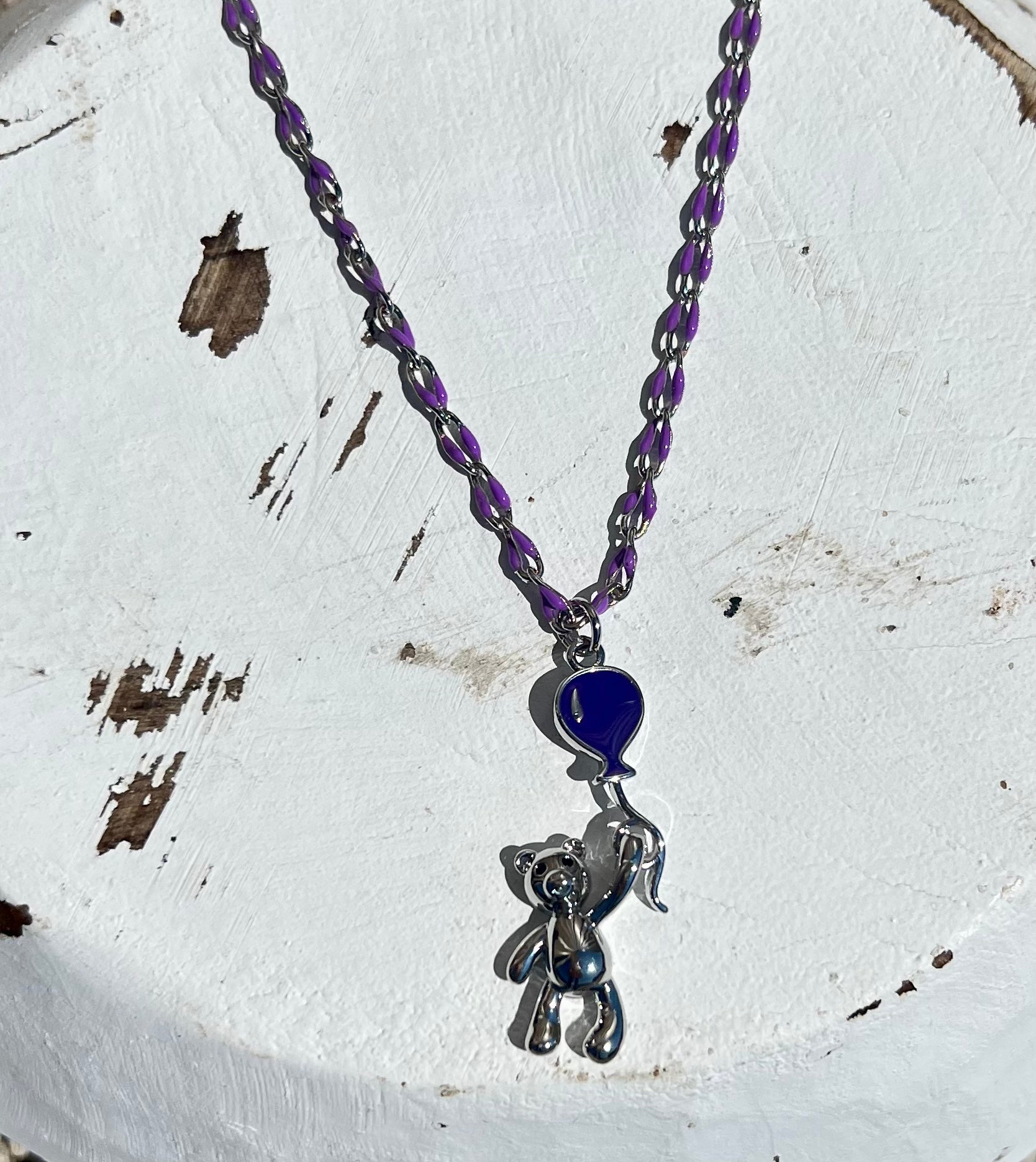 Teddy Bear Balloon Necklace