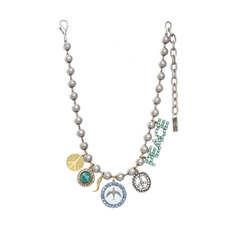 Couture Peace Charm Necklace