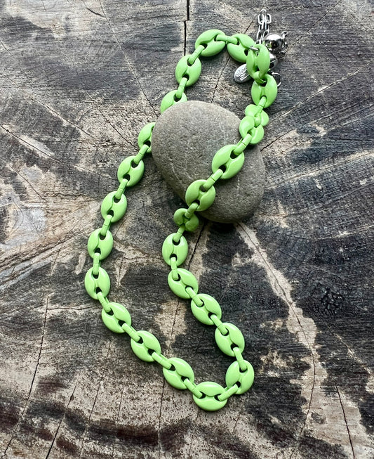 Green Gucci Bean Necklace