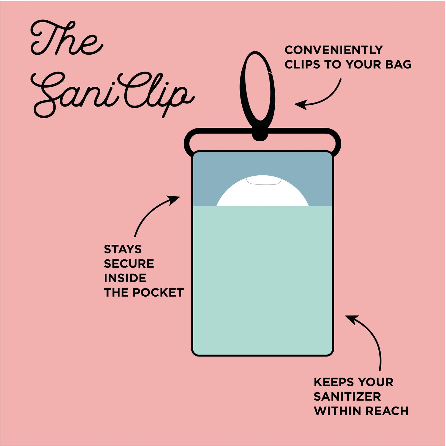 Healthcare Heroes SaniClip Hand Sanitizer Holder