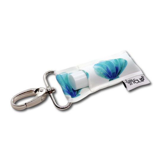 Aqua Seashell LippyClip® Lip Balm Holder