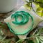 Metallic Green Earring and Bracelet Set
