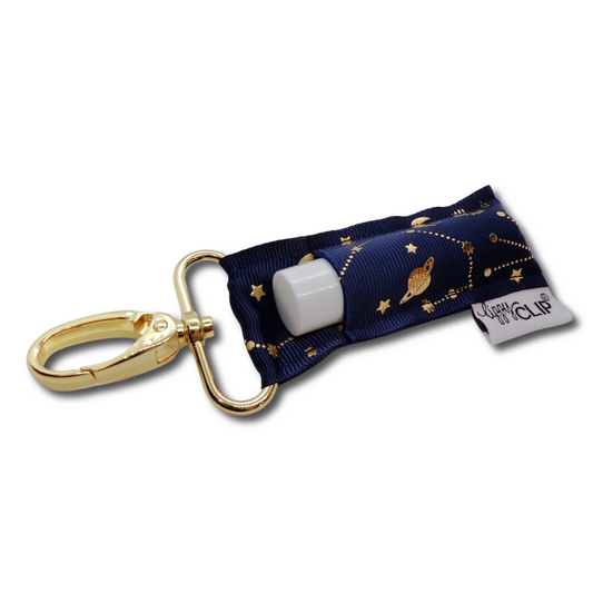 Celestial on Navy LippyClip® Lip Balm Holder