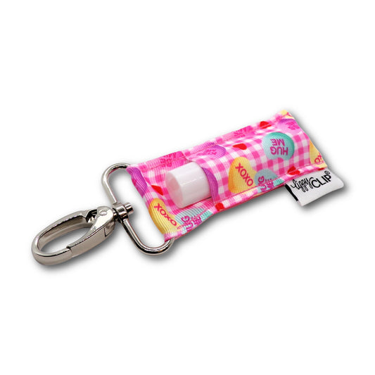 Conversation Hearts Pink Gingham LippyClip®