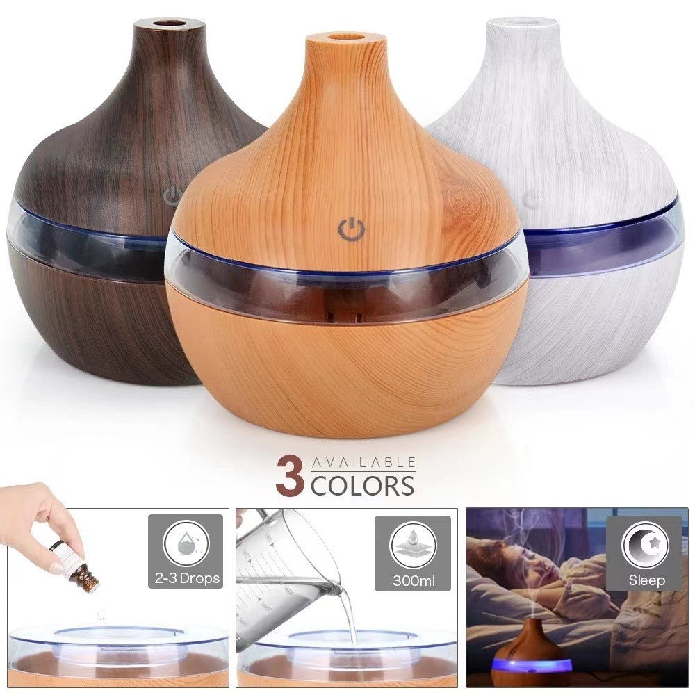 Wood Grain LED Humidifier