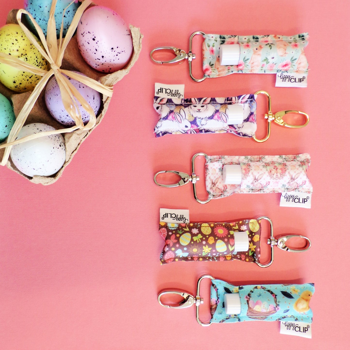 Delightful Bunnies LippyClip® Lip Balm Holder