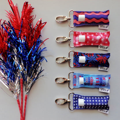 Navy Denim Stars LippyClip® Lip Balm Holder