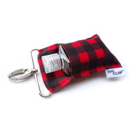 Buffalo Plaid SaniClip Hand Sanitizer Holder